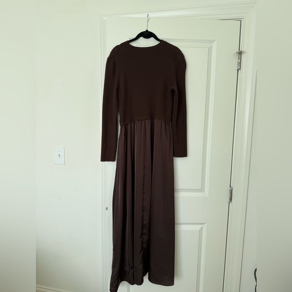 Taylor Chocolate Ribbed Knit Dress
